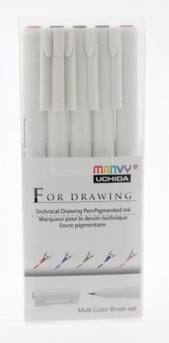 Marvy Uchida Marvy Uchida Technische Fineliner Set 0,3 mm 5 stuks