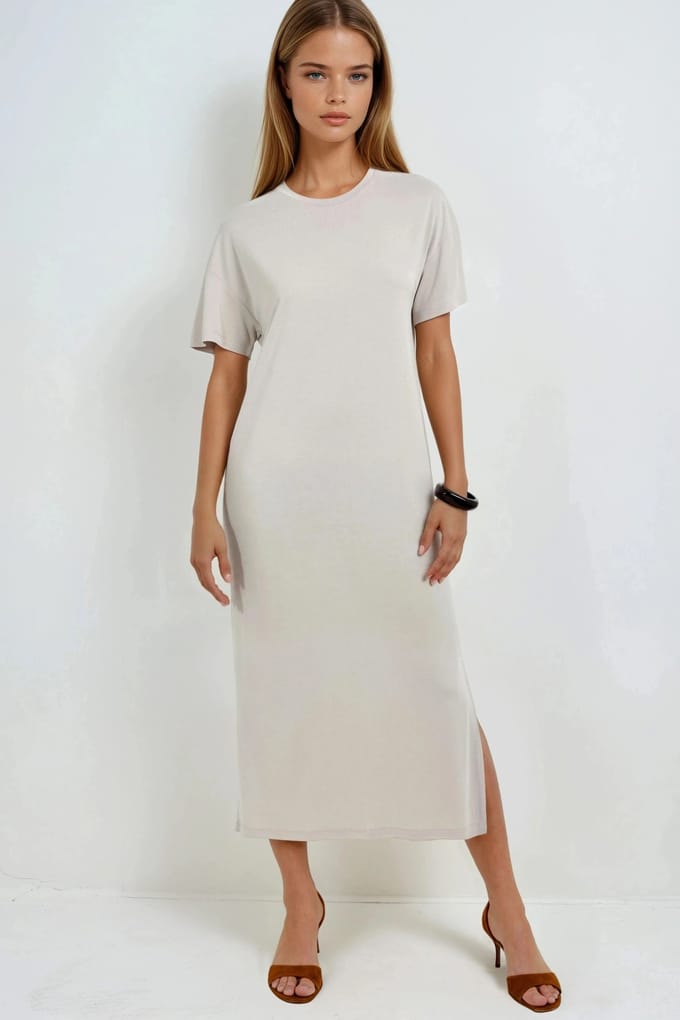 Losse Fit Midi-jurk met Splits