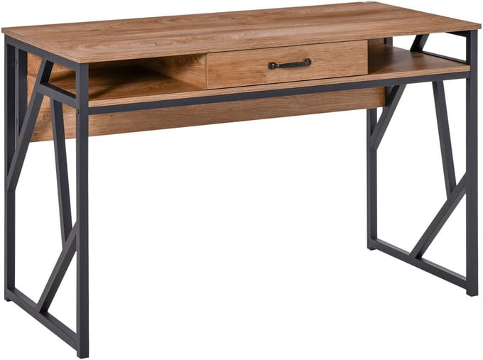 HOMCOM-Bureau-MDF-120x60x76cm-Walnoot