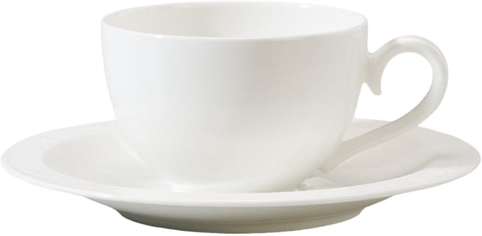 Villeroy & Boch White Pearl ontbijtkop + schotel