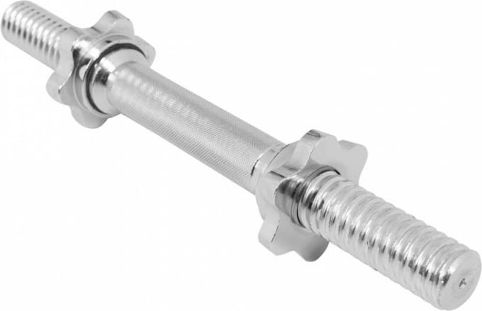 Gorilla Sports Dumbellstang - Halterstang - 42 cm - 30 mm - Schroefsluiting