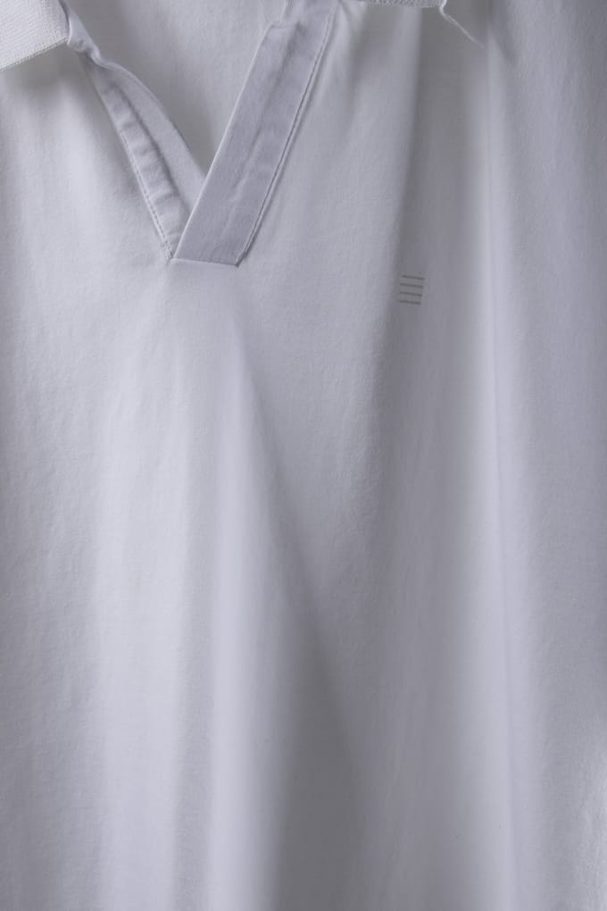 No Excess Polo V Solid Stretch White Maat: L | Poloshirts Outlet | Heren | Wit