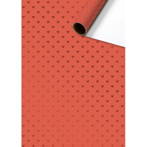 Cadeaupapier 70x150 cm - Zisa - Harten - Rood