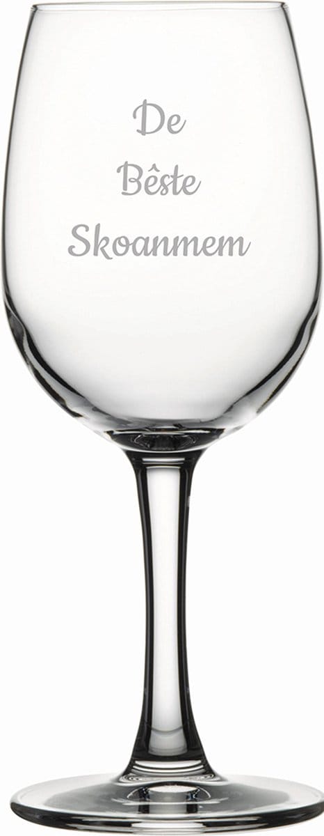 Gegraveerde witte wijnglas 26cl De Bêste Skoanmem
