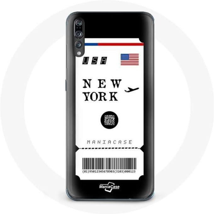 Hoesje voor Huawei P20 Vliegticket New York