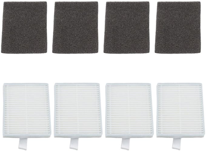 Solidchoice- Stofzuigerfilter HEPA Kit 4x - Compatibel met Eufy L60/L50 - Schuimfilter - Wegwerp - 99,9% Vuilfiltering - Verlengt Levensduur - Robotstofzuigerfilter