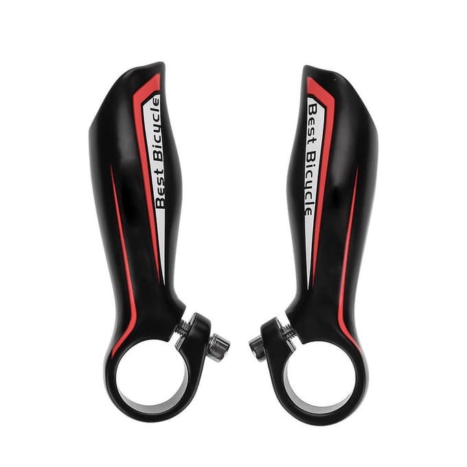 1 Paar Aluminiumlegering Mountainbike Fiets Stuur Bar Ends Handvat Einde 22.2mm black