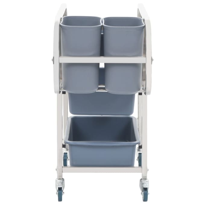 vidaXL - Keukenwagen - met - kunststof - containers - 82x43,5x93 - cm