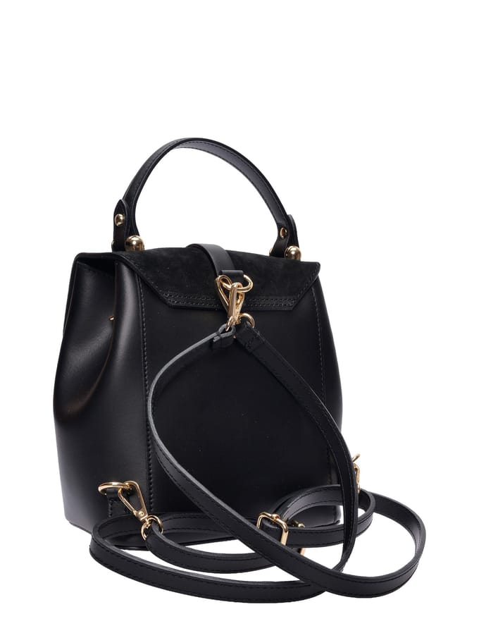 Roberta M Zwart Rundleer Tas