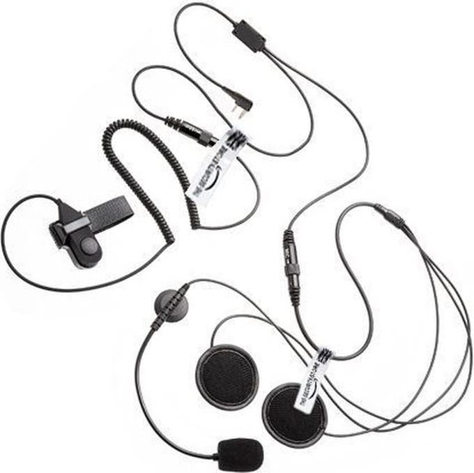 DerComms® Motorhelm headset met PTT knop voor Kenwood TK portofoons - Open