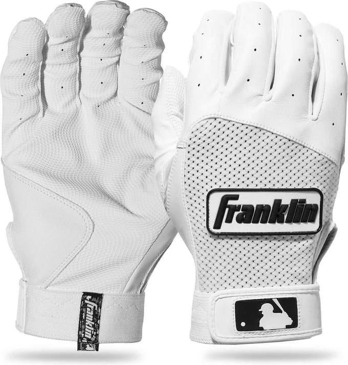 Franklin Honkbal/Softbal Slaghandschoenen Volwassenen| Maat S Kleur White/White