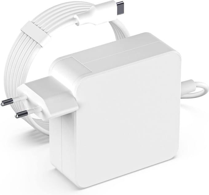 Laptop USB C Oplader - 65w oplader - Universele Voedingsadapter met vaste USB-C kabel - 2 meter