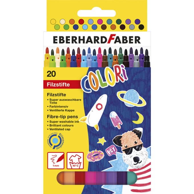 Eberhard Faber viltstift - Colori - 20 stuks - in kartonnen etui - EF-551120