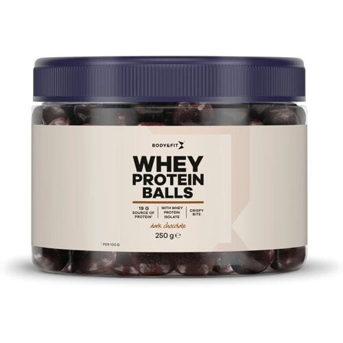 Body & Fit Whey Protein Balls - Eiwitrijke Snack - 250 gram - Pure Chocolate Smaak - 1 Pot