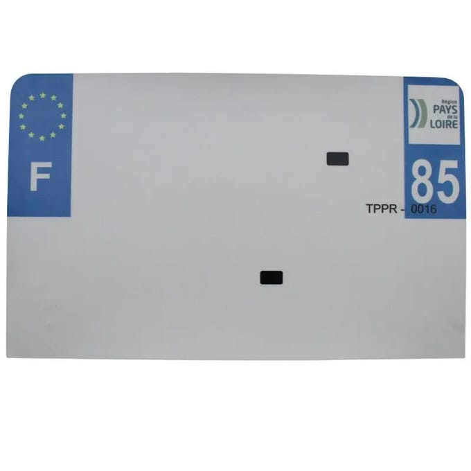 Blanco PVC nummerplaatstrip Top Plaq 85