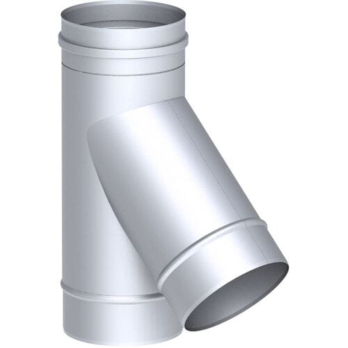 GGM Gastro T-stuk - 87° - in RVS - Ø 200mm zilver