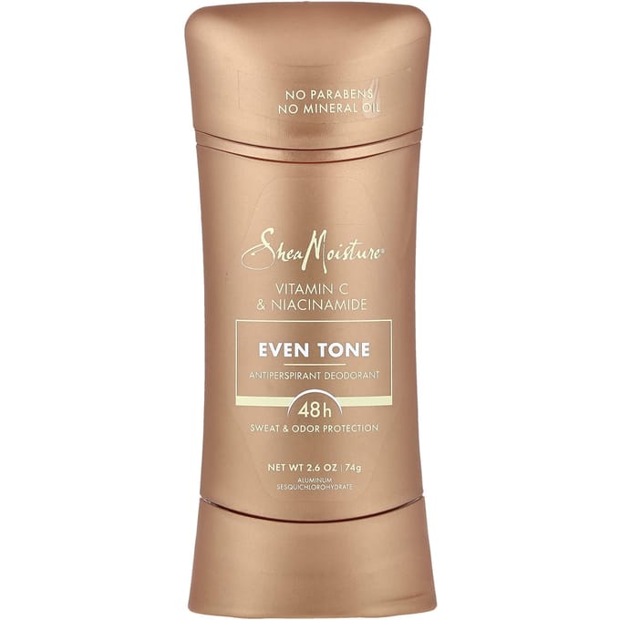 SheaMoisture, Gelijkmatige Huidtoon, Antiperspirant Deodorant, Vitamine C en Niacinamide, 73 g (74 gr) beige