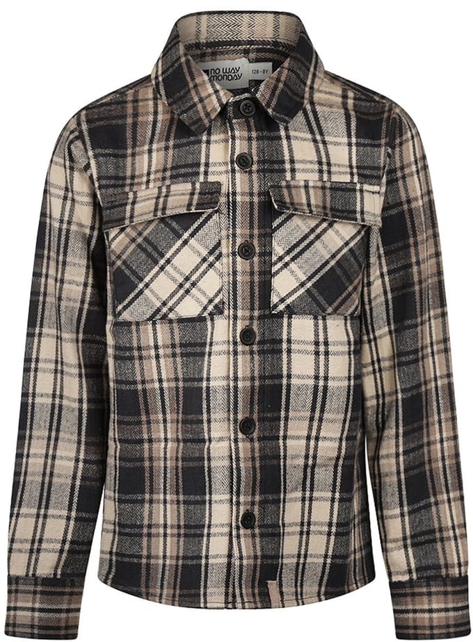 No Way Monday jongens blouse Anthracite