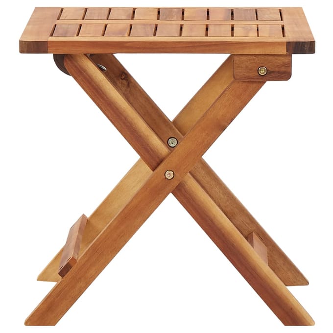 vidaXL - Salontafel - inklapbaar - 40x40x40 - cm - massief - acaciahout