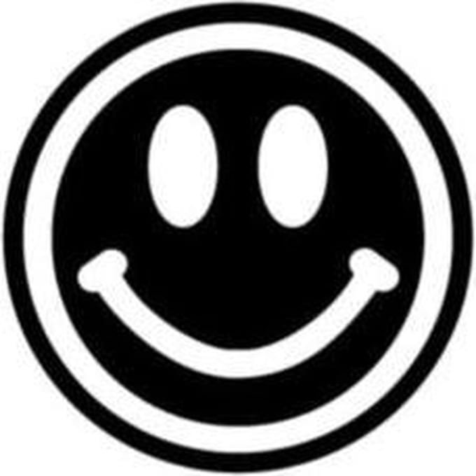 Asbri - Golf Bal Stempel - Smiley - zwart