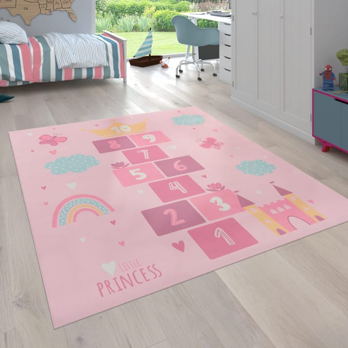Kindertapijt Bini roze 200 cm vierkant