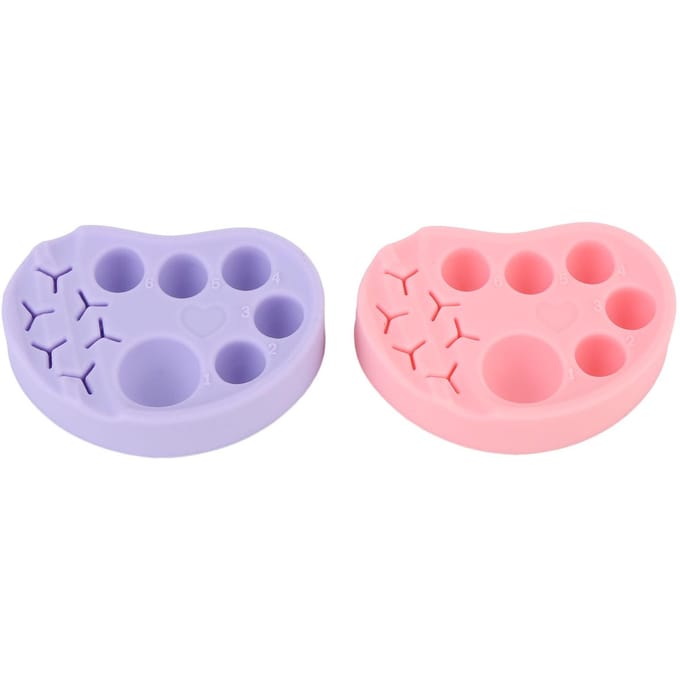 2 Stuks Siliconen Wimperlift Palet 6 Containersecties Make-up DIY Tint Menggereedschap white