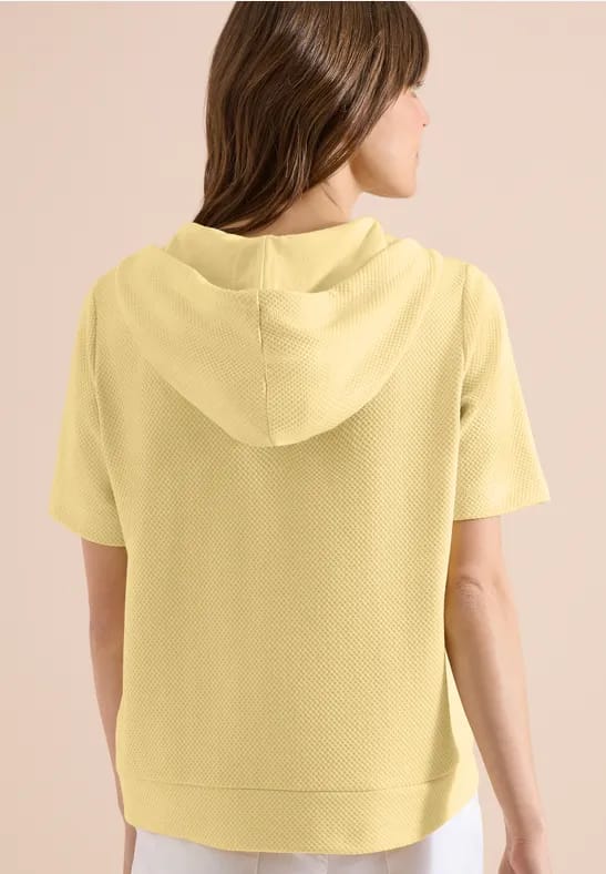 Sweater met korte mouwen en capuchon