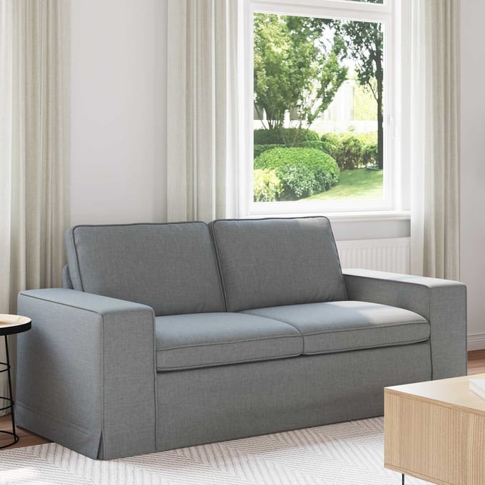 vidaXL - Bank - Lichtgrijs - 182 - x - 80 - x - 82 - cm - Stof