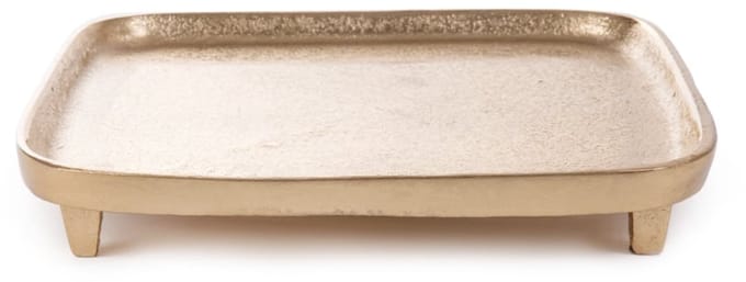 HOMLA - Decoratieve schaal - Goudkleurig - 22x22x3 cm