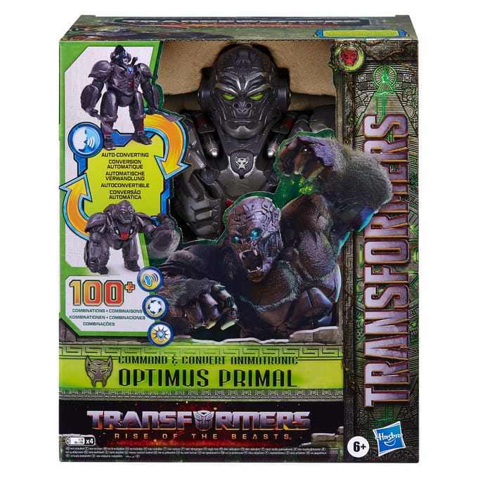 Transformers Rise of the Beasts Command and Convert Animatronic Optimus Primal - Actiefiguur