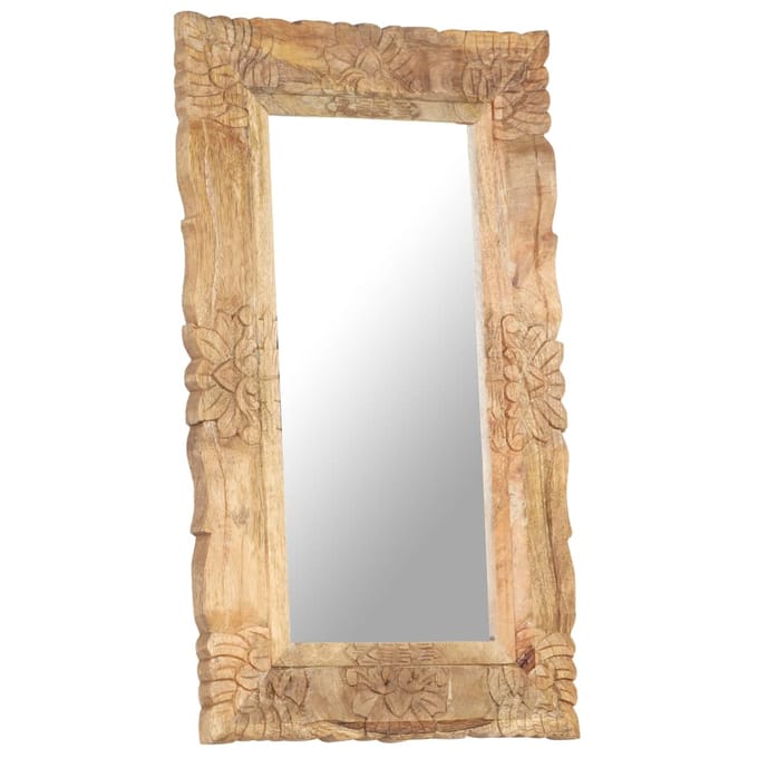 vidaXL - Spiegel - 80x50 - cm - massief - mangohout