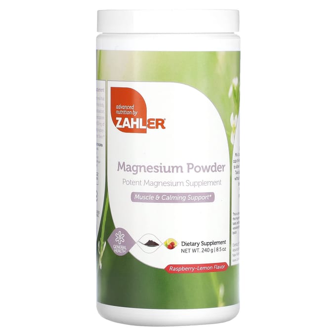 Zahler, Magnesiumpoeder, Framboos-Citroen, 241 g (240 gram)