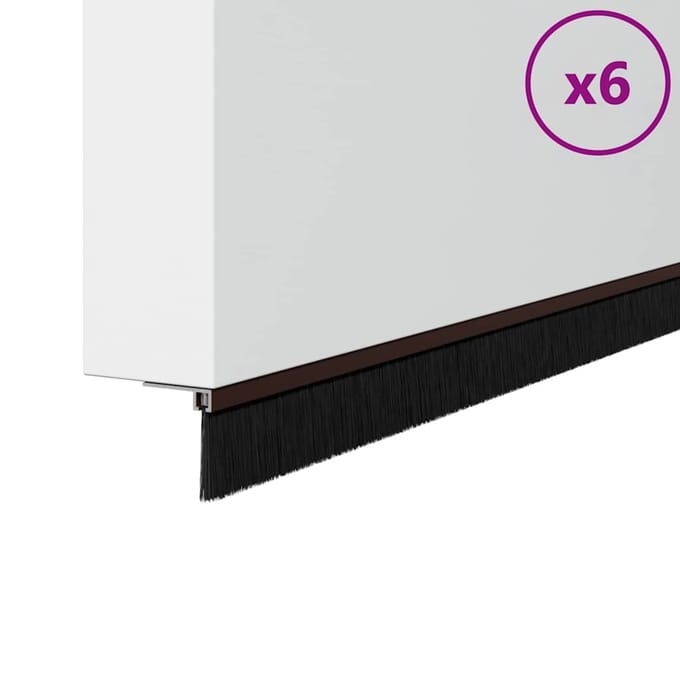 vidaXL - Schroefbare - Deurborstelafdichtingen - 6 - st - Bruin - 100 - cm