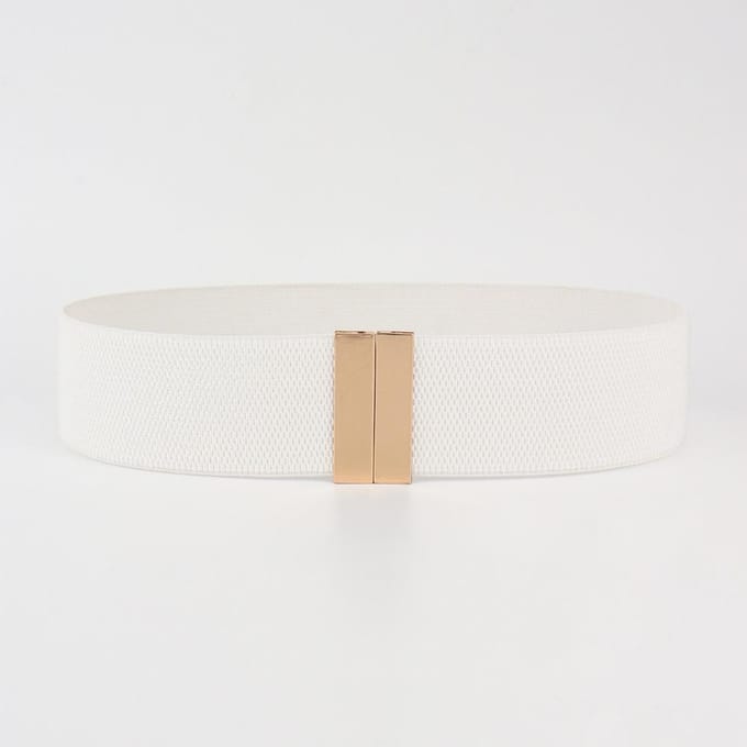 Dames Elastische Riem Mode Band Brede Riemen Taille Riem Vrouwelijke Gesp Tailleband Corset Decoratie Accessoires beige