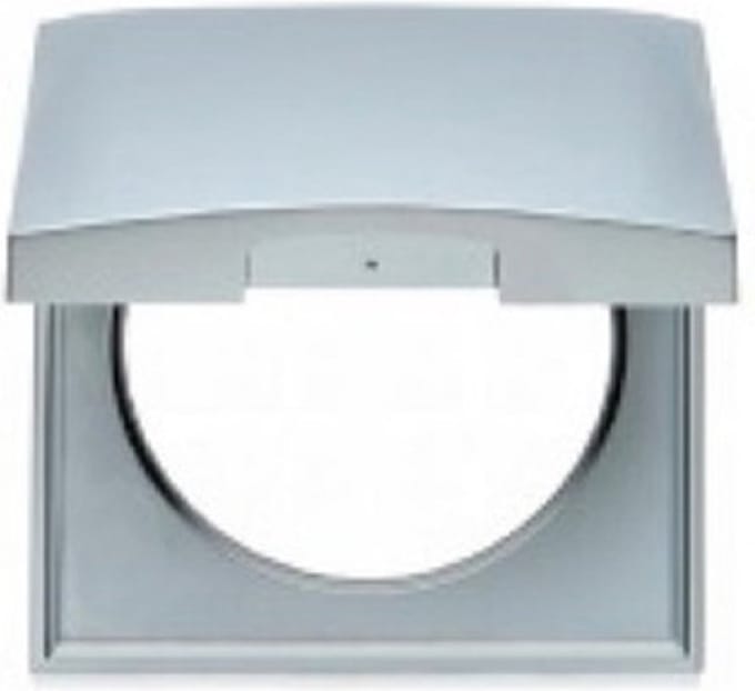 Berker Afdekraam Flow/Pure 1-Vaks met Klep Chroom Hoogglans