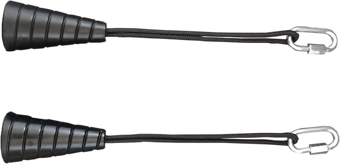 Triceps Touw - Kabelmachine Accessoire - Kracht Training - Versterkte Palm Grip - 35 cm - Zwart