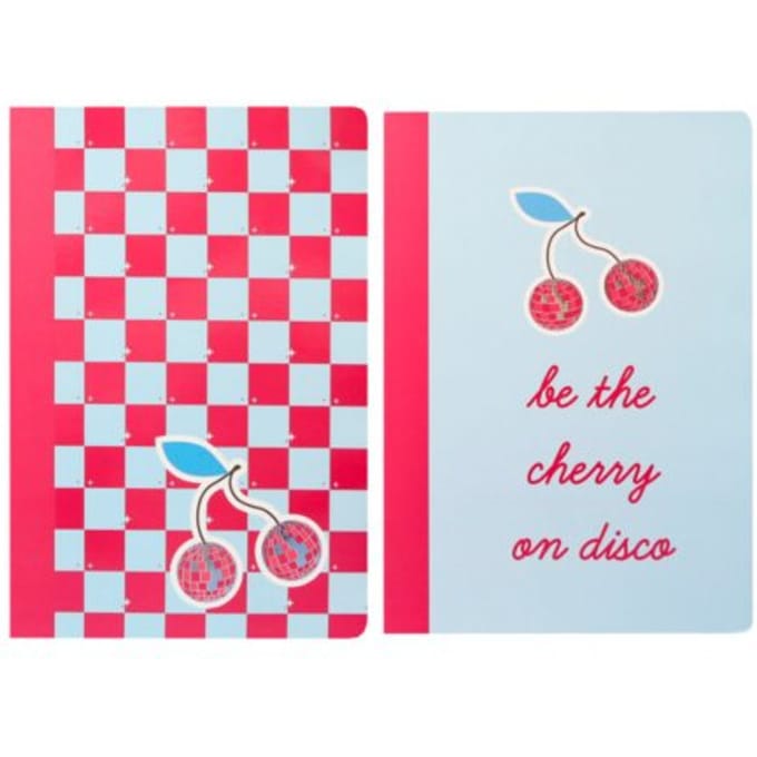 B'log cherry - schrift a5, geruit