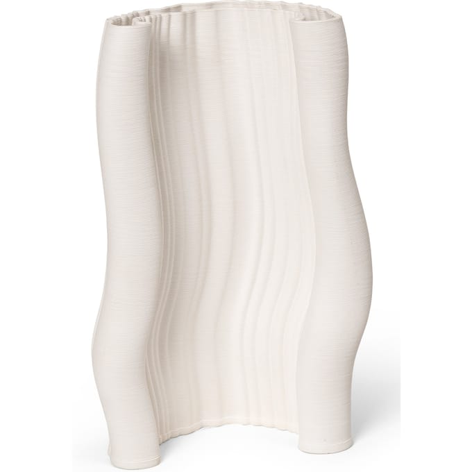 Ferm Living Moire vaas - Hoogte 30 cm - wit