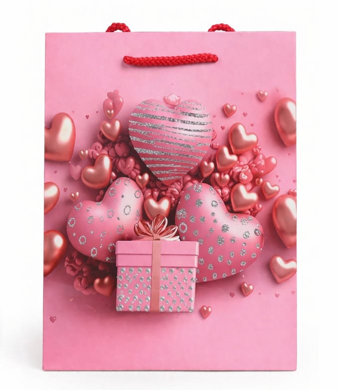 Cadeautas - Luxe Geschenktas - Cadeauzak - Geschenkzak - A5 - Hart
