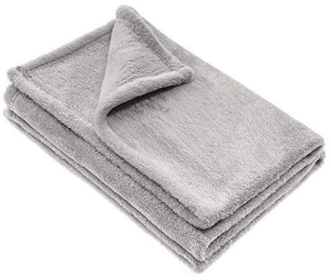 Zachte Fleece Babydeken 75 x 100 cm - Oeko-Tex Gecertificeerd - Grijs