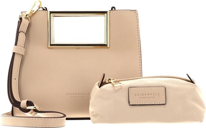 SEIDENFELT MANUFAKTUR Handtas Schoudertas Bjerre Shopper Creamy Cloud / Gold Crème