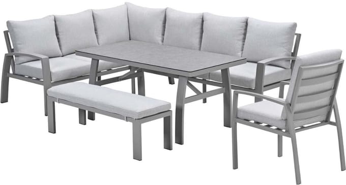 Garden Impressions Cameron lounge dining set 5-delig links - taupe