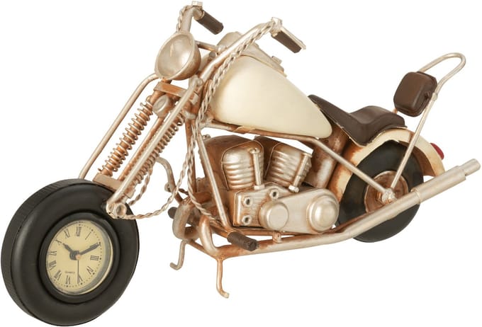 J-Line decoratie Moto Antique - metaal - wit