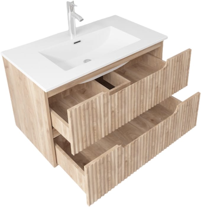 LINEA UNO - Grona 80 - Licht eiken - Badmeubel - - 301710