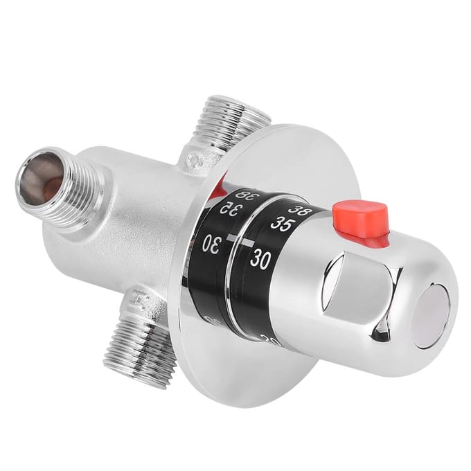 G1/2 Thermostatische Mengkraan Zonneboiler Mengregelventiel Thermostaatregeling white