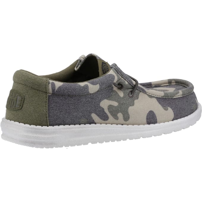 HEYDUDE Wally gewassen camo polyester bootschoenen voor heren