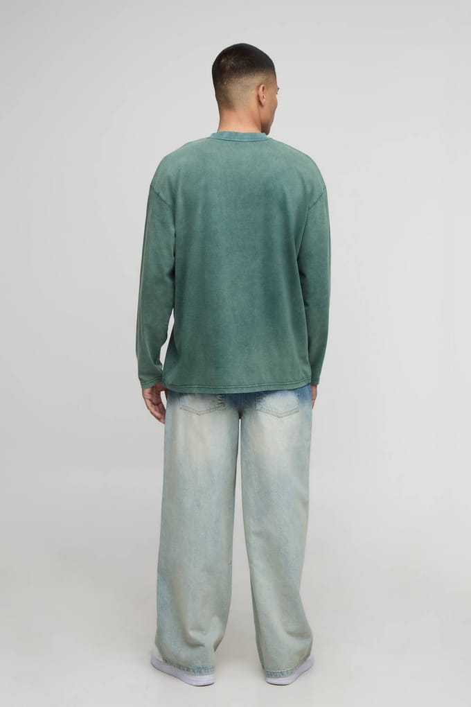 Baggy-fit gewassen jeans | Stonewash | Size 32R