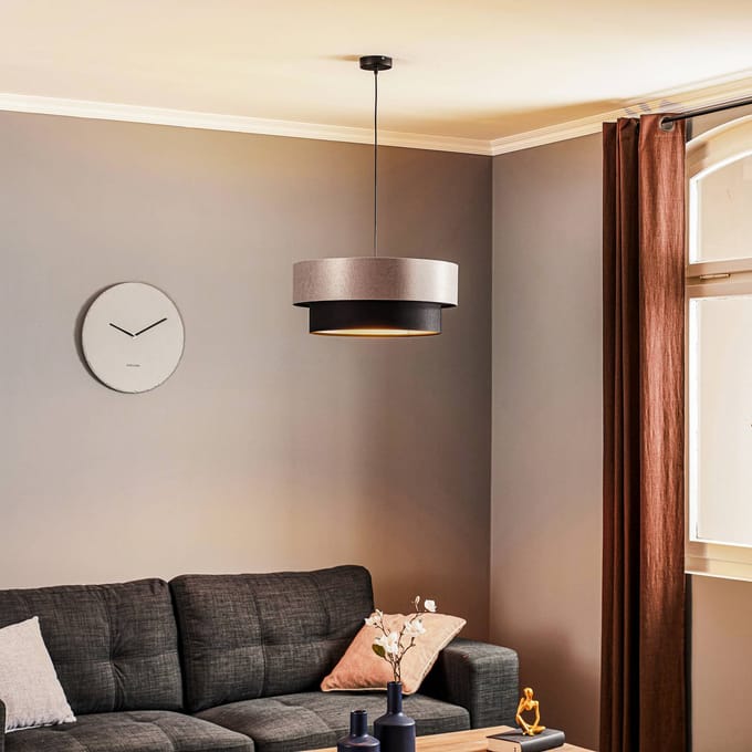 Maco Design Hanglamp Dorina, zilver/zwart Ø 50 cm