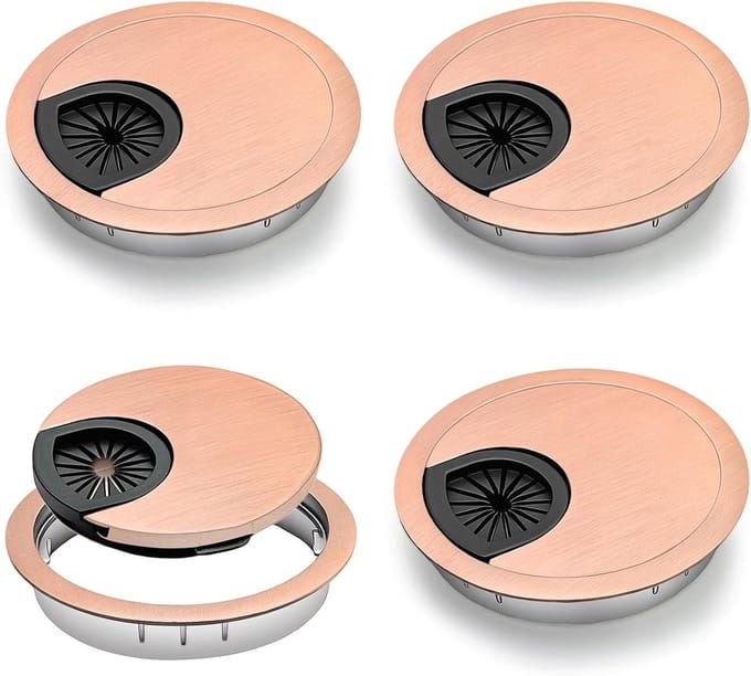 Solidchoice - Set van 4 Kabeldoorvoeren voor Bureau