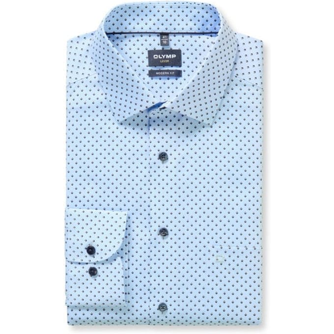 OLYMP Luxor Overhemd, Modern Fit, New Kent, Bleu